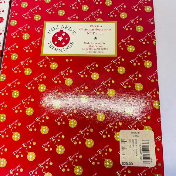 Vintage Dillard's Trimmings Christmas Angels Dolls Ornaments in Box Lot of 3 - Picture 9 of 12